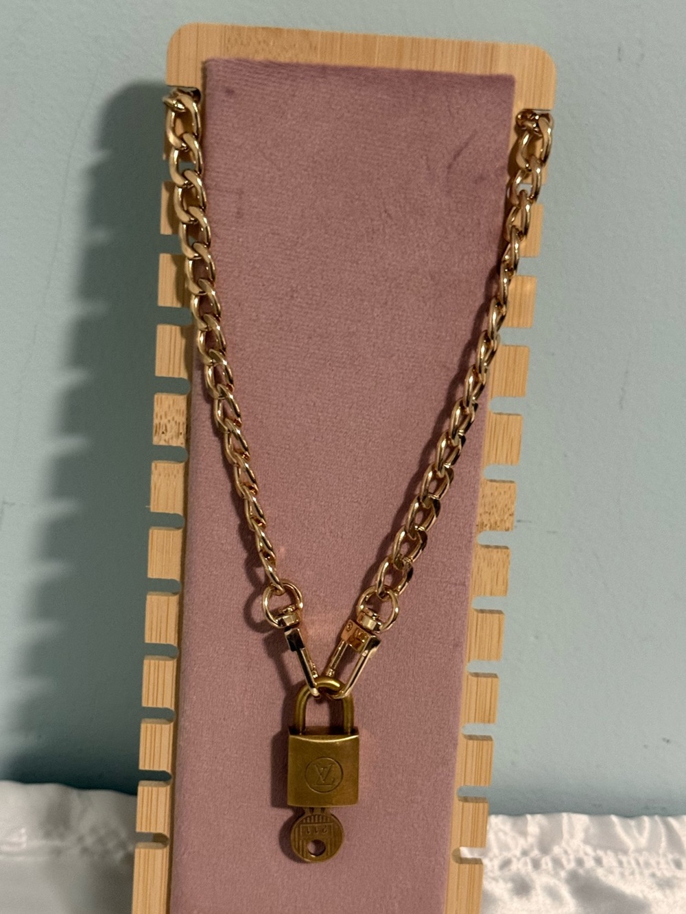 Louis Vuitton Gold-Tone Padlock with Key 200 (211) Series!